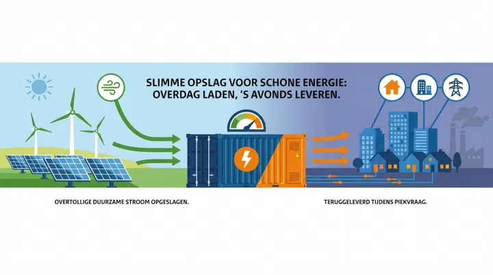 Afbeelding bij Batterijen maken schone stroom bruikbaar