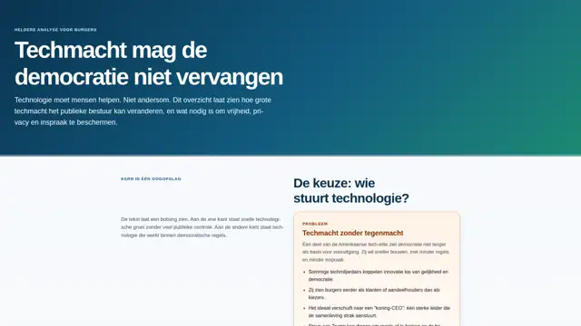 Thumbnail voor Techmacht mag de democratie niet vervangen