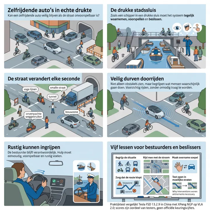 Afbeelding bij Zelfrijdende auto’s moeten ook de drukste straat aankunnen